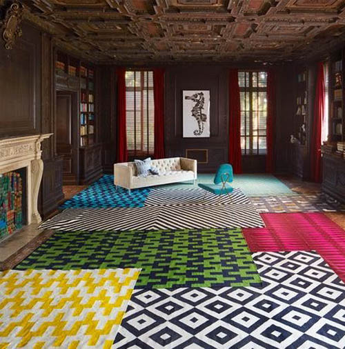 Coco Republic - Jonathan Adler Gio Kilim Rugs - Home Beautiful April 2015 - Interior Design Magazines - designlibrary.com.au