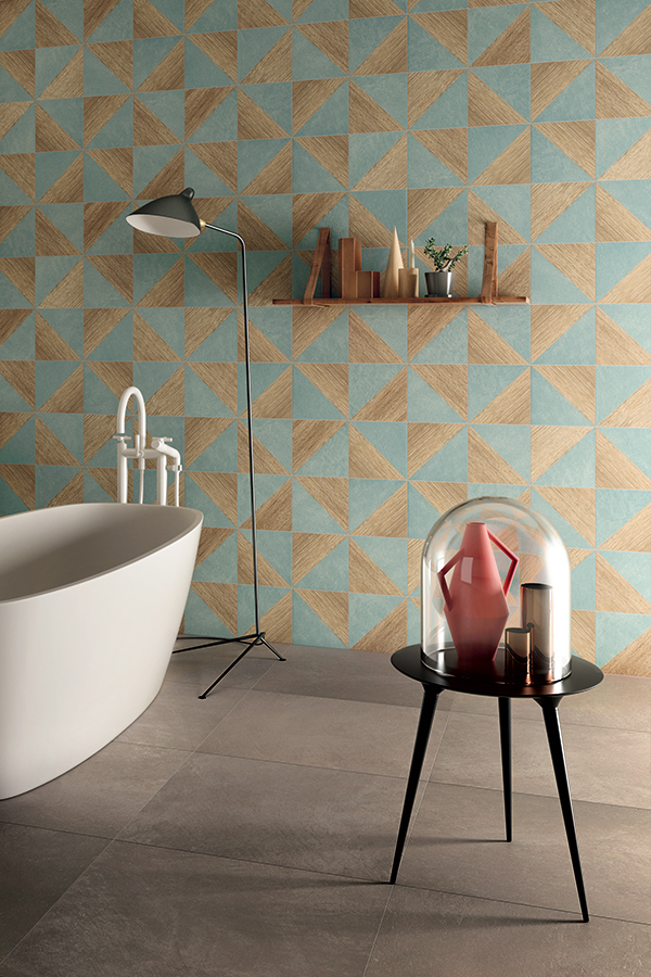 Skheme Trellis Ice Porclain Tile - Home Beautiful April 2015 - Interior Design Magazines - designlibrary.com.au