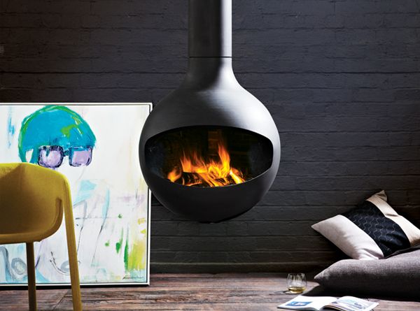 Oblica Suspended Fireplace for designer warmth - Interior DesignMagazines - www.designlibrary.com.au