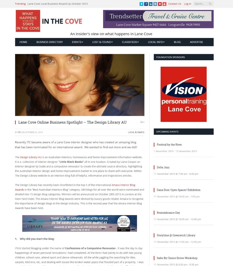 In The Cove - The Design Library An online Business with Liane Cooper