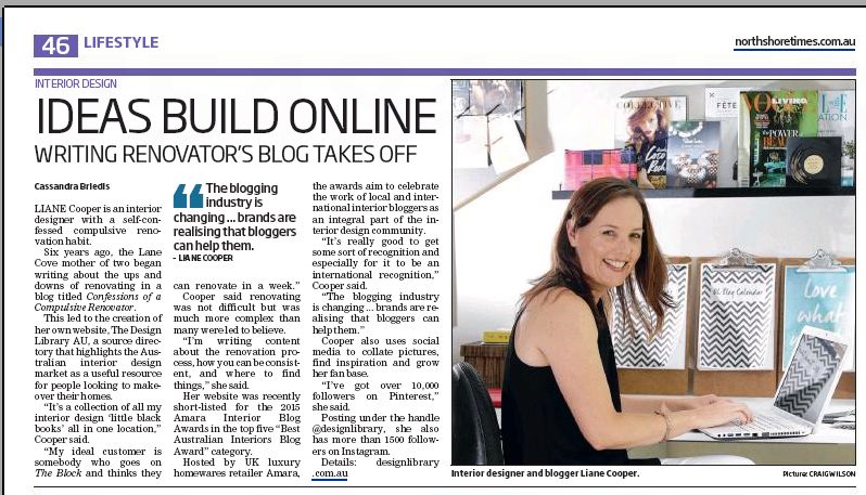 North Shore Times - Friday 6th November 2015 - The Design Library Ideas Build Online