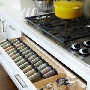 Kitchen Designs 17 Storage Solutions - Spice Rack placed in great easy location - - www.designlibrary.com.au