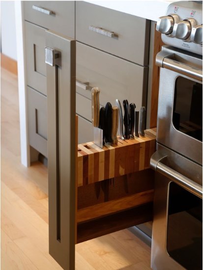 Kitchen Designs 17 Storage Solutions - slide-out knife block - Buzzfeed - www.designlibrary.com.au