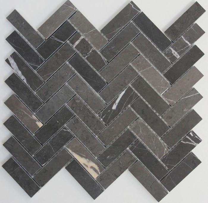 Byzantine Design Tiles - Pietra grey herringbone - Within The Pages www.designlibrary.com.au