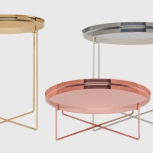Habibi Tray Tables Brass Copper Stainless Steel - Living Edge - Within The Pages www.designlibrary.com.au