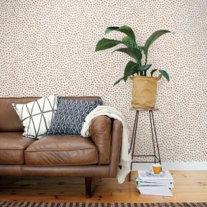 These Walls - Scallop Dots - Rust | Interior Design Magazines - designlibrary.com.au