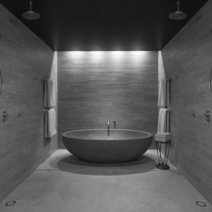Boyd Alternatives - Large Oval Bath in Concrete - Real Living July 2015 | designlibrary.com.au