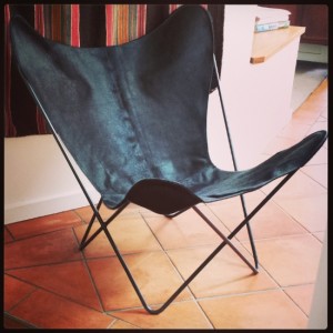Butterfly Chair Dark Brown Hide from Muumuu Design - The DL Edit - Within The Pages Interior Design Magazines - Real Living September 2015 | designlibrary.com.au